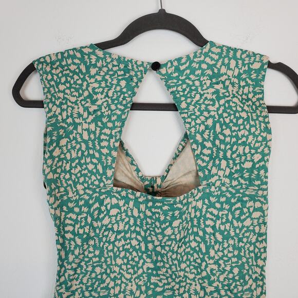 Numph Dress Skater Animal Print Spotted Button Sundress Boho Summer Size 38 - Picture 8 of 14